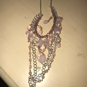 Pretty pink dangle necklace